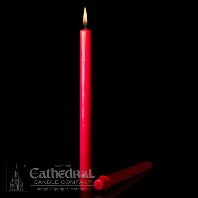 Cathedral Brand 51/% Beeswax Short 4s Candles with Self-fitting Ends Box of 24 Cathedral Candle Company 7//8 Inch x 12 Inch