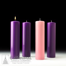 Purple and Pink Pillar Advent Candles