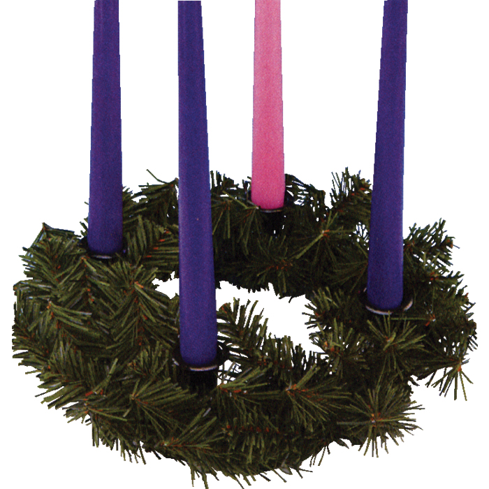 Traditional Green Foliage Advent Wreath