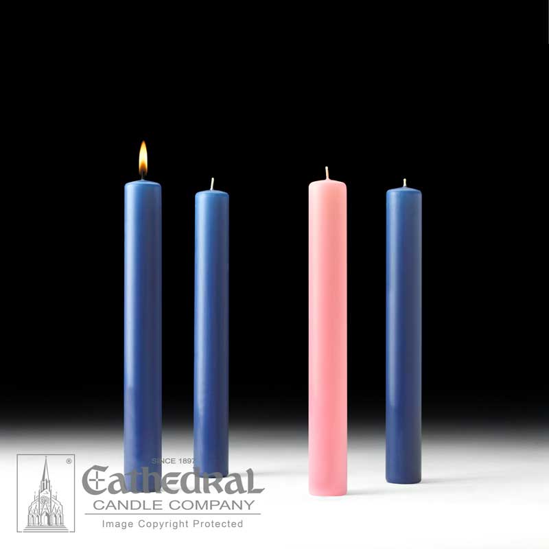 Advent Candles 12 x 1 1/2 51 Beeswax. 698090XX. Tonini Church Supply