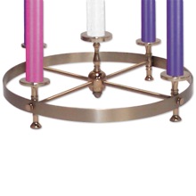 Bronze Oil Burning Advent Candle Wreath