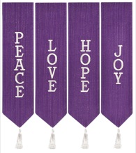 Advent Celebration Banners - 4 Purple