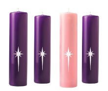 Star of the Magi Pillar Advent Candle Set