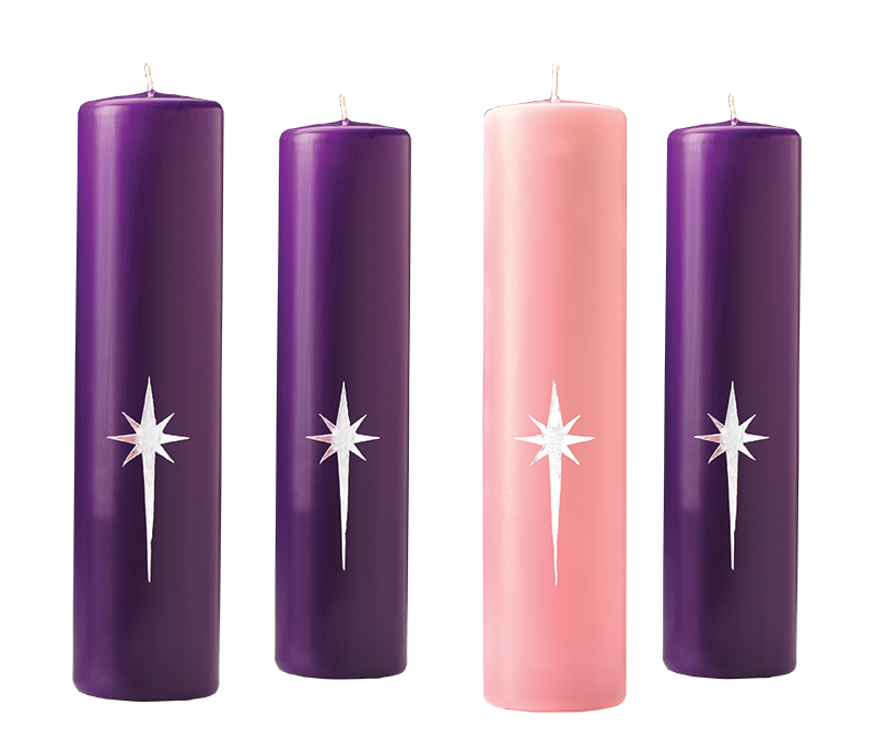 Star of the Magi Pillar Advent Candle Set