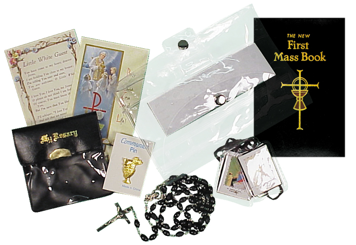 Boys First Communion Sets w/Clear Vinyl Cover