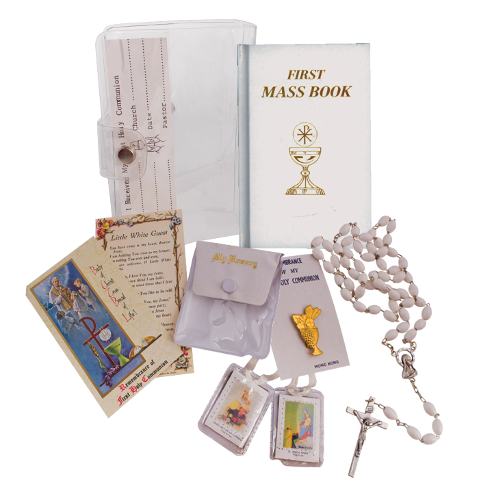 Girls First Communion Sets with Clear Cover