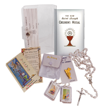 Girls First Communion Sets with Clear Cover