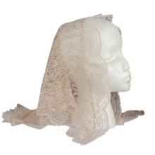 Beige Lace Mantilla Veil