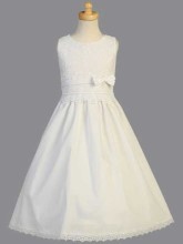 Embroidered Cotton First Communion Dress