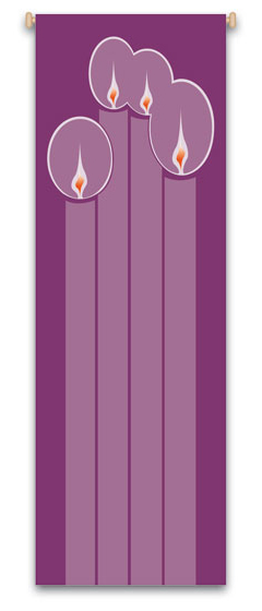 Advent Candles Hanging Indoor Banner