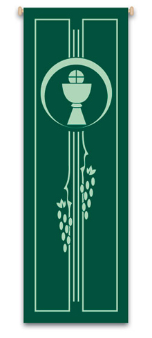 Chalice, Host and Grapes Large Indoor Banner