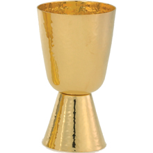 Gold Plated Hammered Chalice