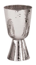 Silver Plated Hammered Chalice