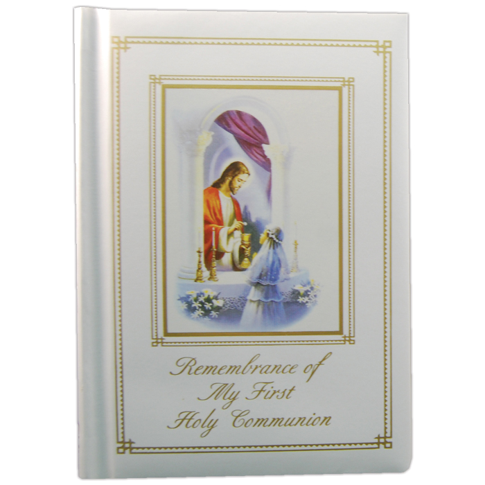 Girl White Full Color 1st Communion Gift Mass Book