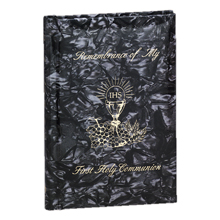 Boy Black Pearlized Cover 1st Communion Gift Mass Book