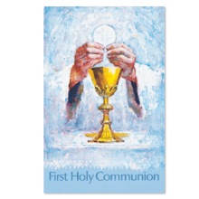 Blue First Communion Bulletin