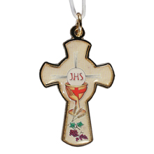 Colored Enamel Cross Pendant