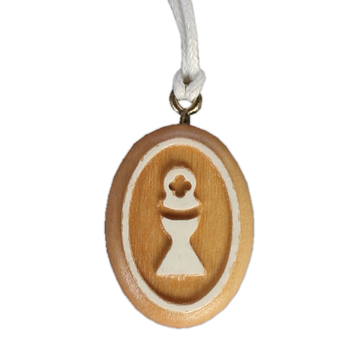 Carved Wood Chalice Pendant