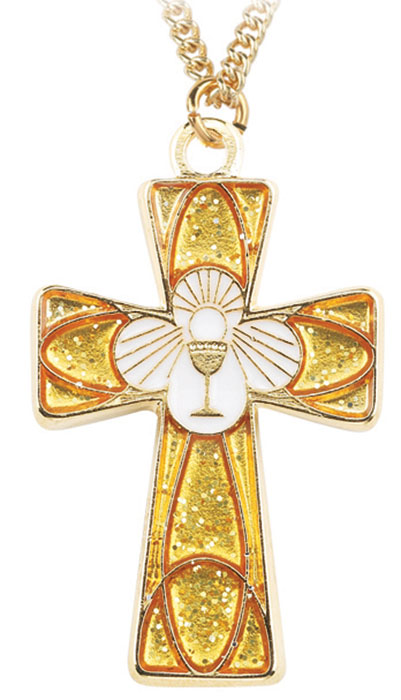 2" Enameled Communion Cross