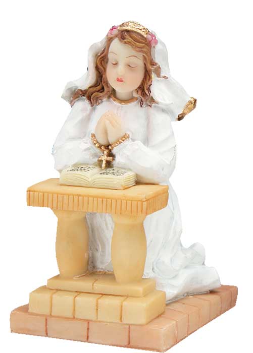 3 1/2" Girl First Communion Figurine