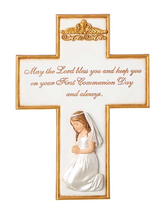 8.5" Girls Communion Cross