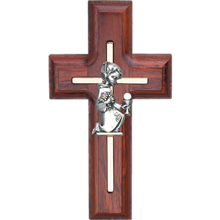 Girl Rosewood First Communion Wall Cross