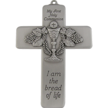 Pewter First Communion Wall Cross