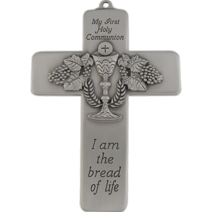 Pewter First Communion Wall Cross