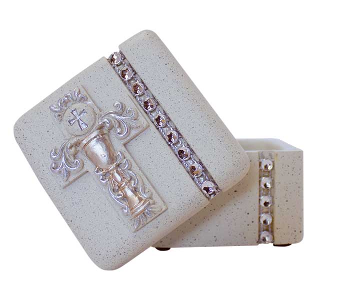 White Resin First Communion Keepsake Box ONLY