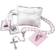 Girl's Rosary First Communion Set