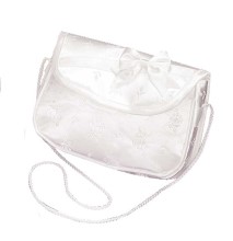 Satin Purse with Bow and Strap