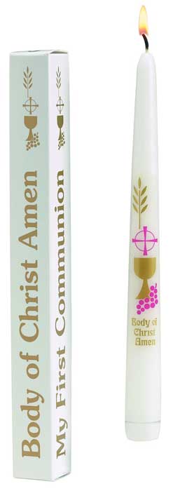 First Communion Candle 7/8" x 10"