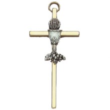 Oxidized Chalice Communion Cross