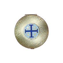 Blue Jerusalem Cross Pyx