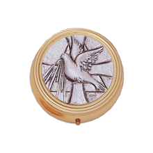 Dove and Cross Design Top Communion Pyx