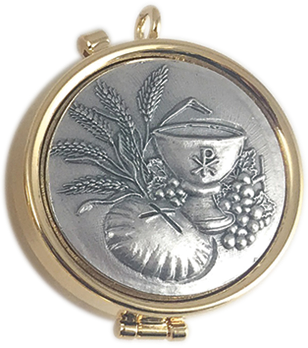 Gold Plated Communion Design Pyx