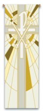 Chi Rho Banner with Stained Glass Design