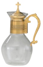 GOLD/GLASS FLAGON-48 OUNCES