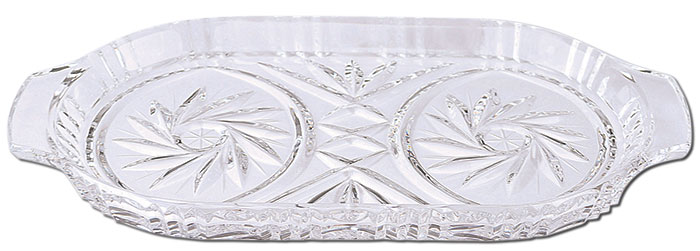 Oval Crystal Cruet Tray