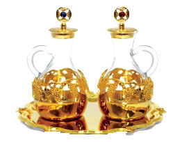 24K Gold Plated Cruet Set