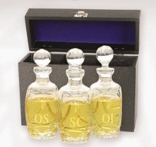 Hand Cut Crystal Ambry Oil Stock Set