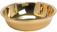 GOLD-PLATED BASIN - 8" DIAM.