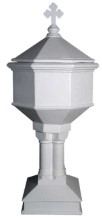 Standing Fiberglass Hexagonal Baptismal Font