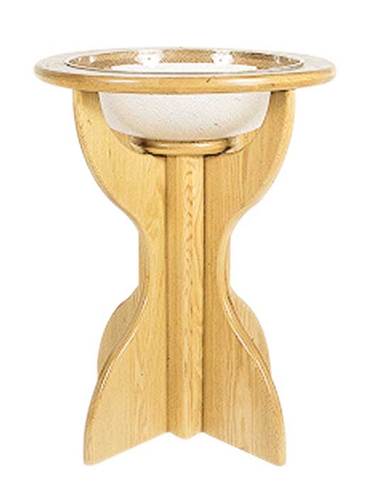 Portable Wood and Glass Baptismal Font