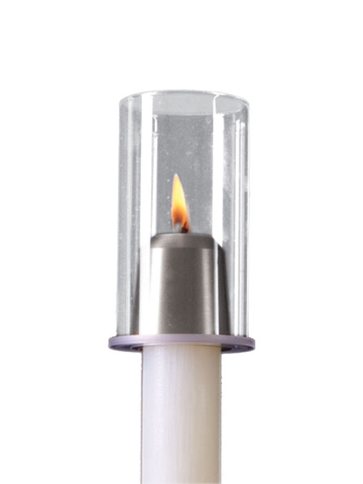 Brass Draft Resistant Candle Follower. 780815XX. Tonini Church Supply
