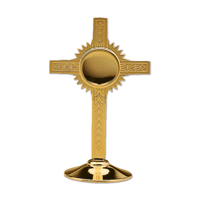 7 3/4" Gold Plated Reliquary