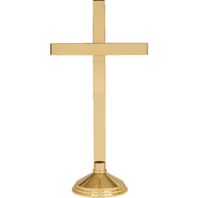 Rimmed Base Brass Cross