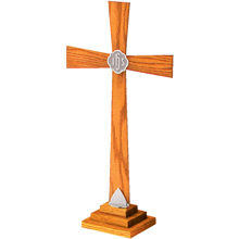 Oak and Silverplate Cross