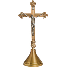 Filigree Edge Bronze Altar Crucifix