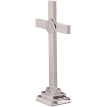 Silver IHS Altar Cross